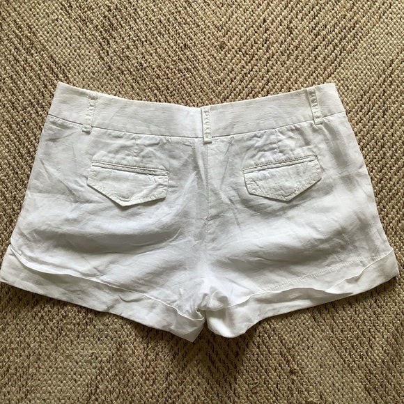 J.Crew White Linen Shorts 12 - Picture 2 of 3